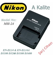 Nikon Mh-24 şarj cihazı C3100 D3200 D3300 D3400 DD5100 D5200 EN-EL14 EN-EL14A Batarya şarj Cihazı