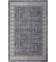 Eliana Home Baskılı, Yıkanabilir Kaymaz Taban Salon Halısı LNA0352 100x150 cm (Gri)