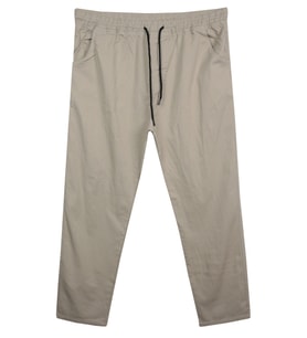 Erkek 118 -156 Kilo Arası İçin Uygun Lastikli Paça Bağcıklı Battal Boy Gabardin Pantolon Taş