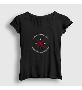 Presmono Kadın Siyah Forever Fall Out Boy T-Shirt 62240tt