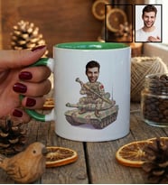 Kişiye Özel Karikatürlü Asker Kupa Bardak 30 Ağustos Zafer Bayramı Hediyesi