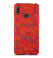 Huawei Y7 2019 Uyumlu Lansman Kılıf Hello Kitty Tasarımlı İçi Kadife Kapak-Kırmızı (Şeffaf)