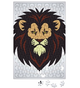 Lion Head Mascot Logo Puzzle 240 Parça Yapboz