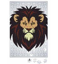 Lion Head Mascot Logo Puzzle 240 Parça Yapboz