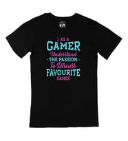Mor As A Gamer Siyah Tişört