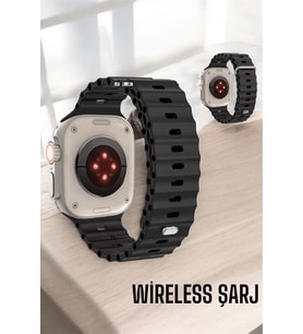 Mey İthalat® 45 Mm Gri Kasa Akıllı Saat Sesli Görüşme, Takibi, Suya Dayanıklı