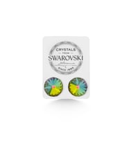 Union Swarovski Crystal Kadın Vitrail Medium Taşlı 12mm Çivili Gümüş Küpe