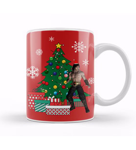 Liu Kang Around The Christmas Tree Mortal Kombat Kupa Bardak Porselen