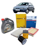 1998-2004 FİAT BRAVO 1.6 16V YAĞ BAKIM SETİ GTX 10W 40 YAĞ , HAVA , POLEN , YAĞ FİLTRESİ