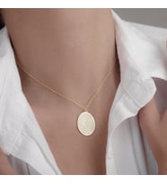 Kişiye Özel 925 Ayar Gümüş Parmak İzi Kolye (Gold)