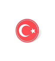 Yuvarlak Türk Bayrağı Tactical Patch - Peç (Kırmızı)