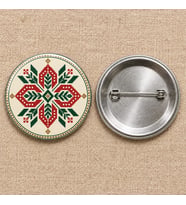 Nakıştan Yıldız Filistin Temalı 58 mm İğneli Rozet