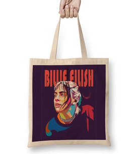 Billie Eilish 02 Bez Çanta Uzun Saplı