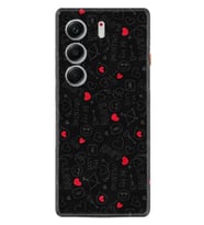 Camon 40 4G Kılıf Boutique Baskılı Resimli Siyah Kalp ve Ok Pcode -064