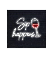 Sip happ*ens Yazılı ve Şekilli Neon Tabela