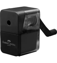 Faber-Castell Masaüstü Kollu Kalemtıraş, Siyah, 8.4 Mm Çaplı, Çocuk Korumalı, Kurşun Ve Boya Kalemle (Standart)