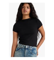 Defacto Slim Fit Siyah Kadın T-Shirt E5906AX/BK81
