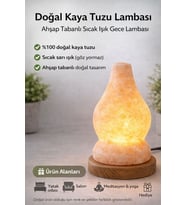 Doğal Tuz Lambası, Sıcak ve Yumuşak Işık ile Evinize Huzur Katın (Krem)