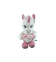 Peluş 60 cm Kalpli Boynuzlu At (Çok Renkli)