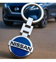 Nissan Logolu Krom Metal Araba Anahtarlık Şık Anahtarlık Hediyelik
