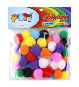 Puti Ponpon 20Mm 50Li - 2 paket