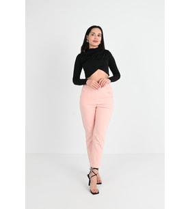 Kadın Bel Lastikli Pantolon 6230-24 (Pembe)