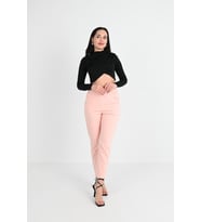 Kadın Bel Lastikli Pantolon 6230-24 (Pembe)