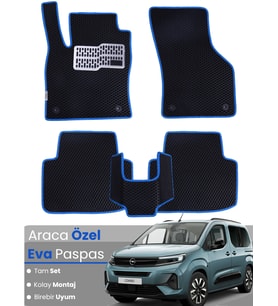 OPEL COMBO (2018-2025) Uyumlu EVA Paspas Tam Set–Araca Özel,Kolay Montaj,Oto Paspas