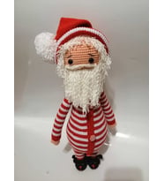 Pijamalı Noel Baba Amigurumi Organik Oyuncak
