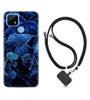 Realme C11 C21 C21Y C25Y C11 2021 Kılıf Boyun Askılı Silikon Blue Foid 1628
