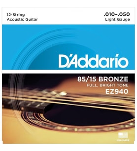D'Addario EZ940 EZ Serisi Akustik Gitar Tel Seti (Light - 85/15 Bronze - 10-50)