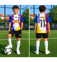 Neymar Jr Tüm Takımlar Ortak Tasarım Çocuk Futbol Forması Takımı 4 Parça Forma+Şort+Çorap+Bileklik