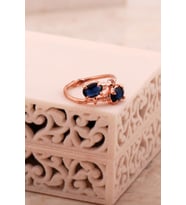 Safir Rose Gümüş Yüzük 5796