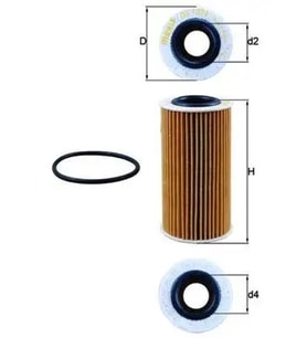 MAHLE OX1076D Yag Filtresi 059115561G 059198405B