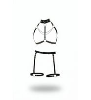 Mulvxbrf Brf02 Siyah Harness Takım Zincir Detaylı Metal Halkalı - Brf1081 (Mulvix)