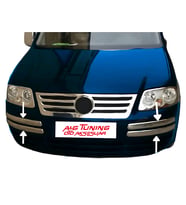 VW Caddy Krom Ön Tampon Kaşı 4 Prç 2003-2010 Paslanmaz Çelik