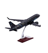 Zekupp - Maket Uçak - Airbus 320-200 1/100 - SİYAH DESENLİ ÖZEL TASARIM Model Uçak