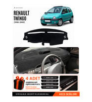 RENAULT TWINGO (1998-2000) Uyumlu Torpido Örtüsü Torpido Kılıfı - Siyah