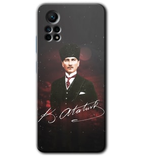 Redmi Note 12 Pro 4G Kılıf HD Desen Baskılı Kılıf - Kemal Atatürk