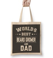 Fathers Day World's Best Beard Grower And Dad Bez Çanta Uzun Saplı