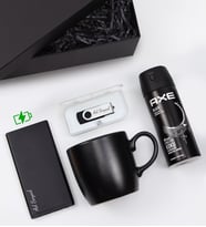 Kişiye Özel 10.000 Mah Siyah Renk Powerbank & 32Gb Usb Bellek & Siyah Mat Kupa & Erkek Deodorant Hediye Seti