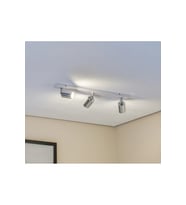 GU10 3lü Üçlü Beyaz Gövde Krom Başlıklı Hareketli Tasarruflu LED Tavan Spot Avize