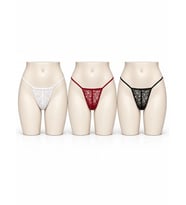 Giyim Kadın Premium Dantelli G-string 3’lü Külot Takımı