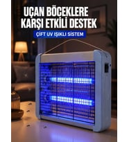 Çift UV Işıklı Elektrikli Sinek Öldürücü 12W Asılabilir Uçan Böcek Lambası