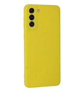 Newface Samsung Galaxy S21 Plus Kılıf Nano içi Kadife Silikon - Sarı