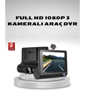 Araç Kamerası 3’lü Full Hd Dvr 1080p Gece Görüşlü Ve G-sensörlü