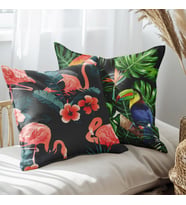 eJOYA Flamingo Tasarımlı 2'li Yastık İçi Ve Kırlent Kılıfı 45cm 113471