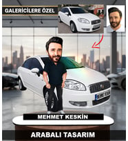 Kendi Aracınızla Size Özel Arabalı Karikatür Biblo