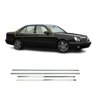 Mercedes E Klasse W210 Krom Cam Çıtası 4 Parça 1995-2002 Arası P.Çelik