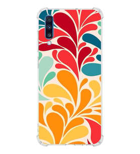 PrintiFy Samsung Galaxy A70S Uyumlu Retro Color 5 Baskılı Şeffaf Köşe Korumalı Antişok Kılıf